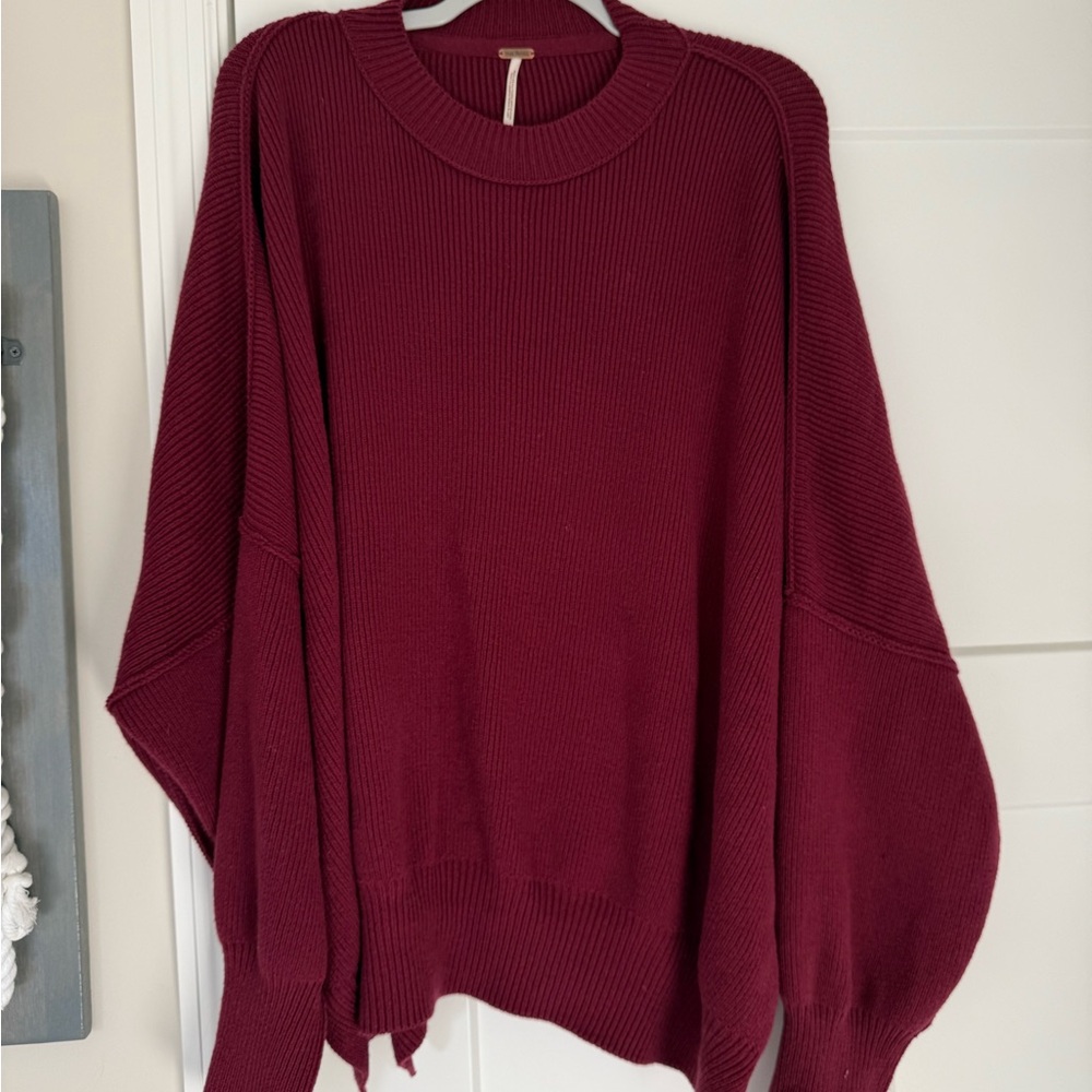 Free People Easy Street Tunic Oversized Crew Neck Sweater